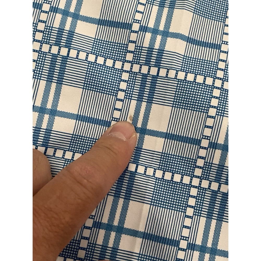 ADIDAS CLIMALITE Men's Flat Front Golf Shorts Blue White Plaid Size 30 02021009 - Picture 6 of 11